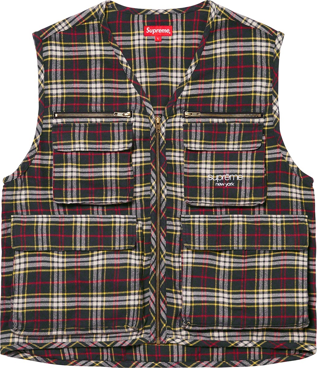 Tartan Flannel Cargo Vest view 6